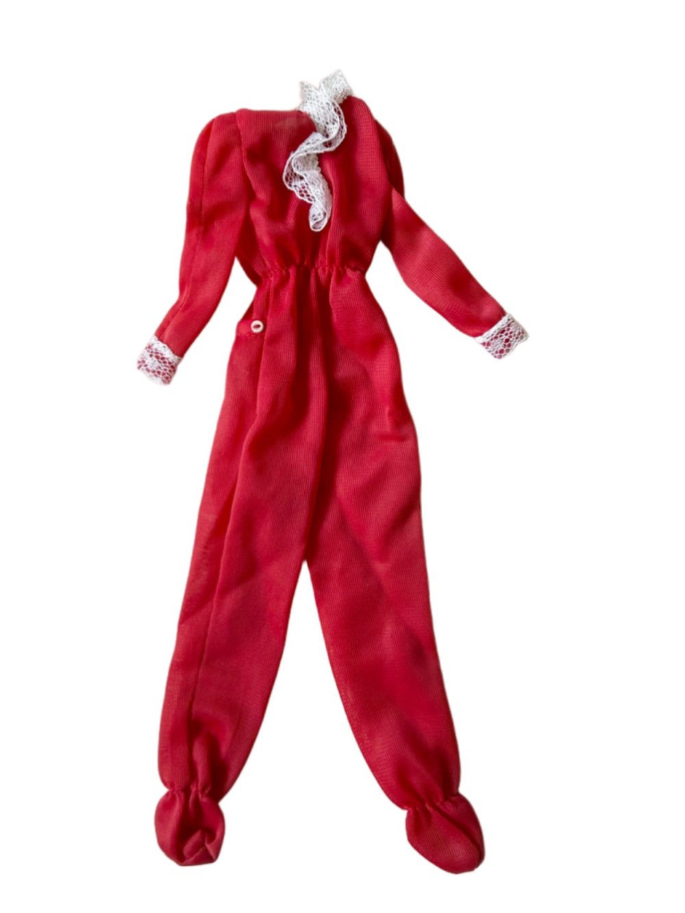 Vintage Barbie 1975 Best Buy Fashions #7203 Red One Piece Pajamas w/Feet